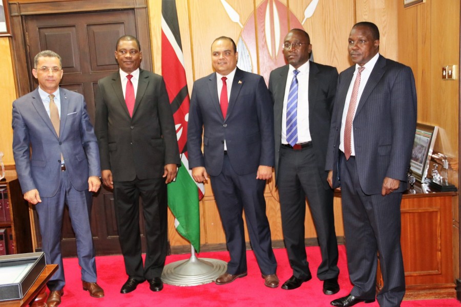The Speaker of the National Assembly Hon. Justin Muturi hosts the Arab's Parliament Special Envoy, Hon. Soufien Toubal.