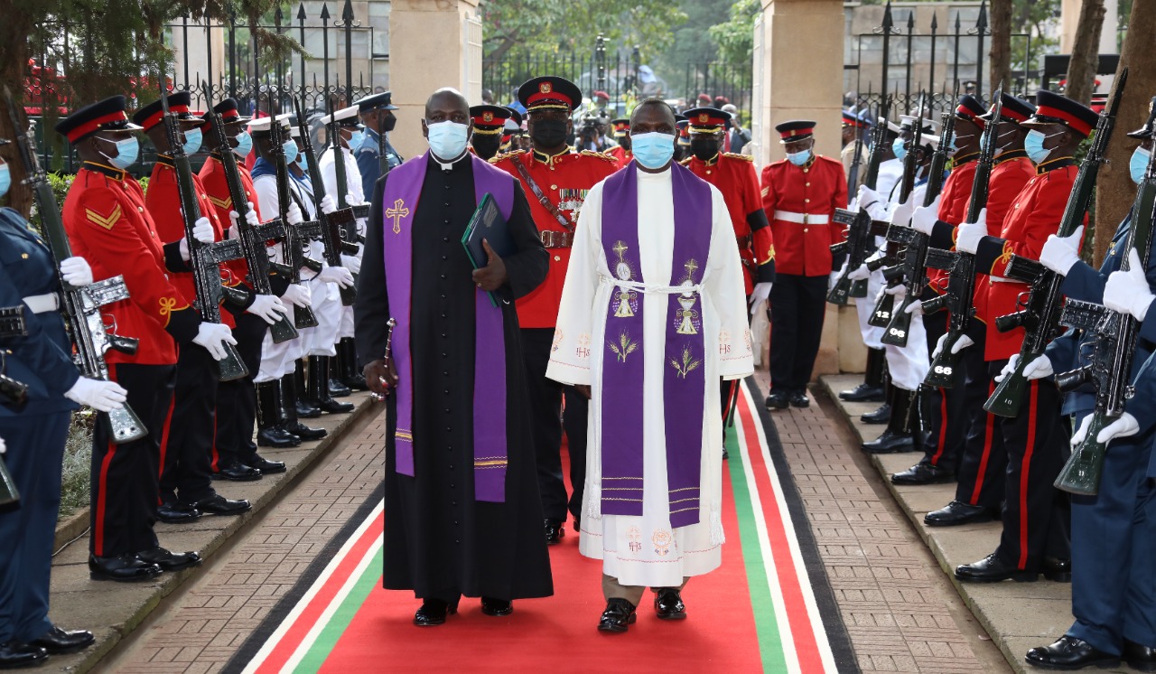 President Uhuru Kenyatta leads the nation in paying respects to the  former President Mwai Kibaki, in Parliament