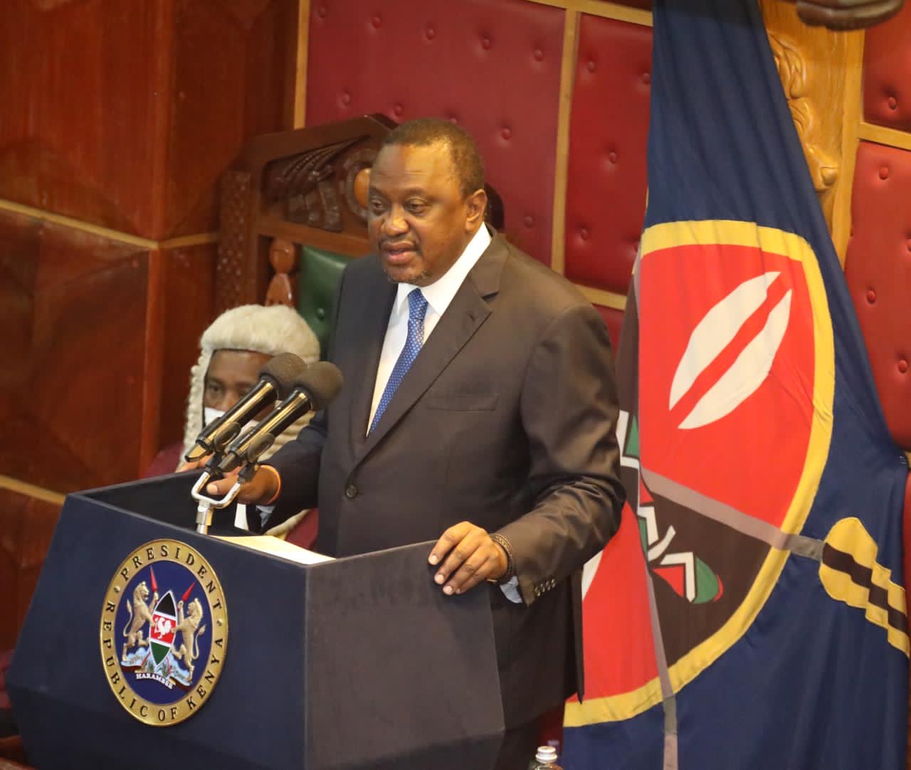 THE 7TH SPEECH ON STATE OF THE NATION ADDRESS BY H. E UHURU KENYATTA C.G.H THE PRESIDENT OF THE REPUBLIC OF KENYA, PARLIAMENT BUIDLINGS.