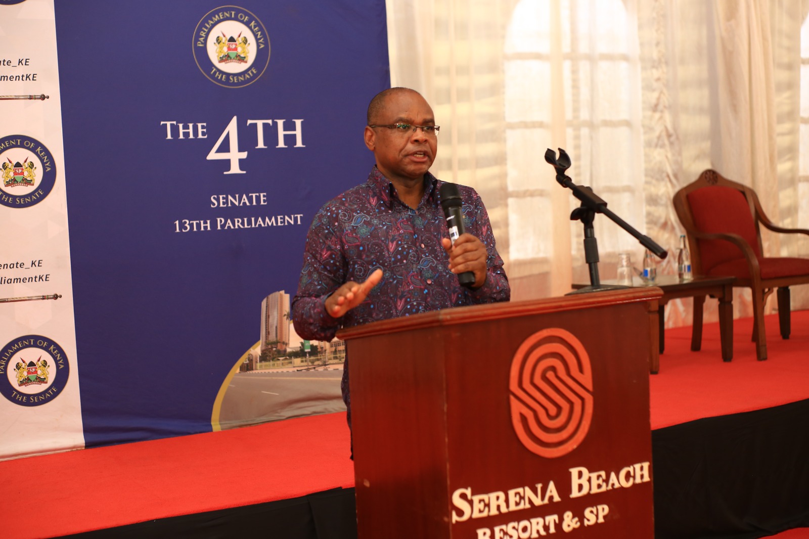 SENATE SPEAKER RT. HON. AMASON JEFFA KINGI, EGH, MP OFFICIALLY CLOSES THE SENATE RETREAT IN MOMBASA COUNTY.