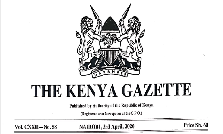 GAZETTE NOTICE FOR SPECIAL SITTING