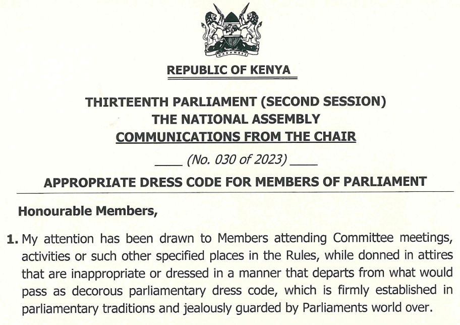 NOTIFICATION OF A PERSON FOR APPOINTMENT AS GOVERNOR OF THE CENTRAL BANK OF KENYA