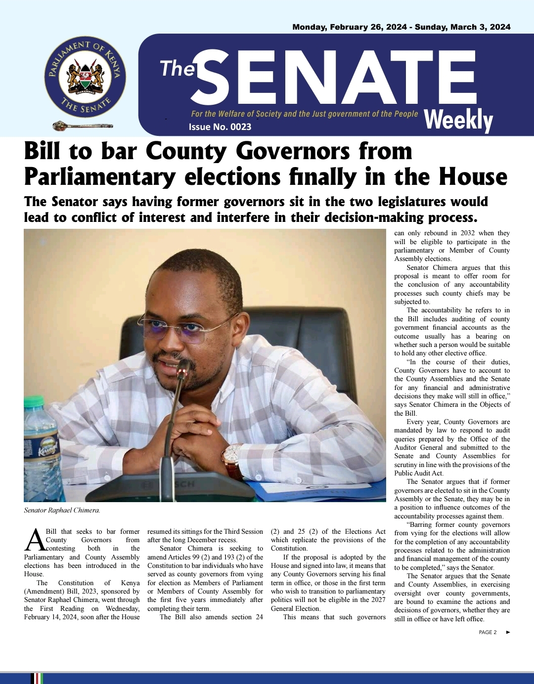 The Senate Weekly - Issue No. 23