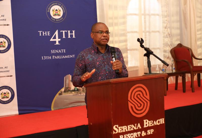 SENATE SPEAKER RT. HON. AMASON JEFFA KINGI, EGH, MP OFFICIALLY CLOSES THE SENATE RETREAT IN MOMBASA COUNTY.
