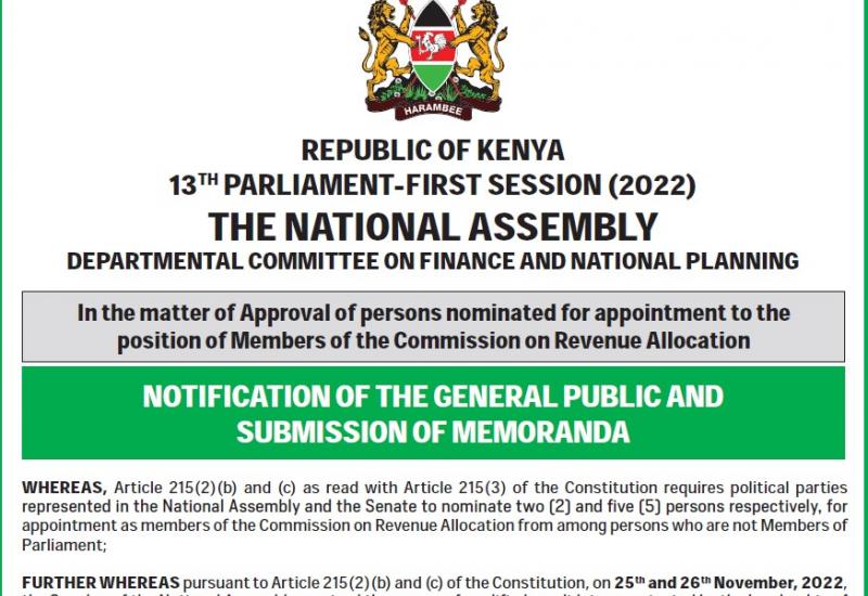 Submission of Memoranda