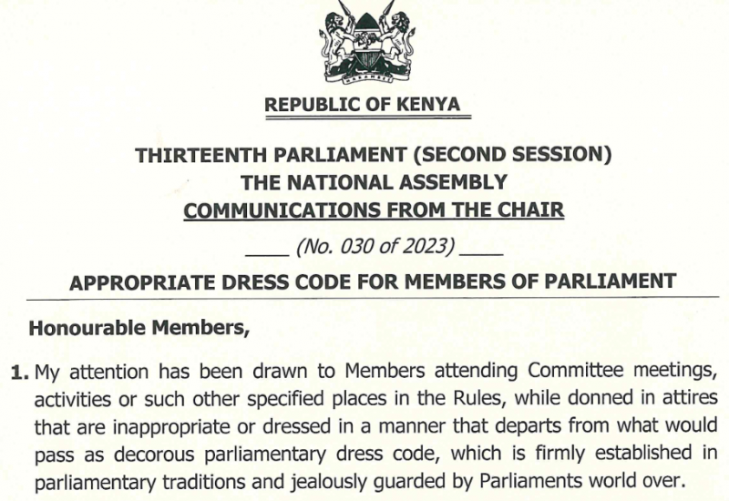NOTIFICATION OF A PERSON FOR APPOINTMENT AS GOVERNOR OF THE CENTRAL BANK OF KENYA