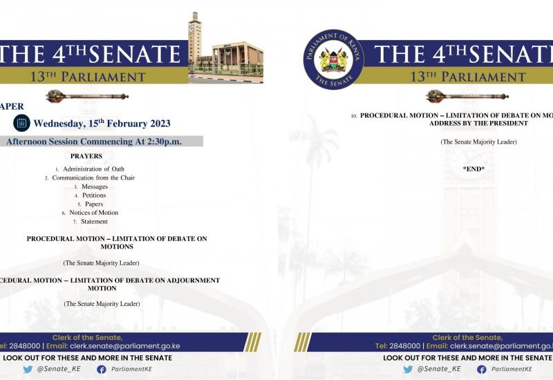 SENATE RESUMES FOR THE SECOND SITTING OF THE SECOND SESSION