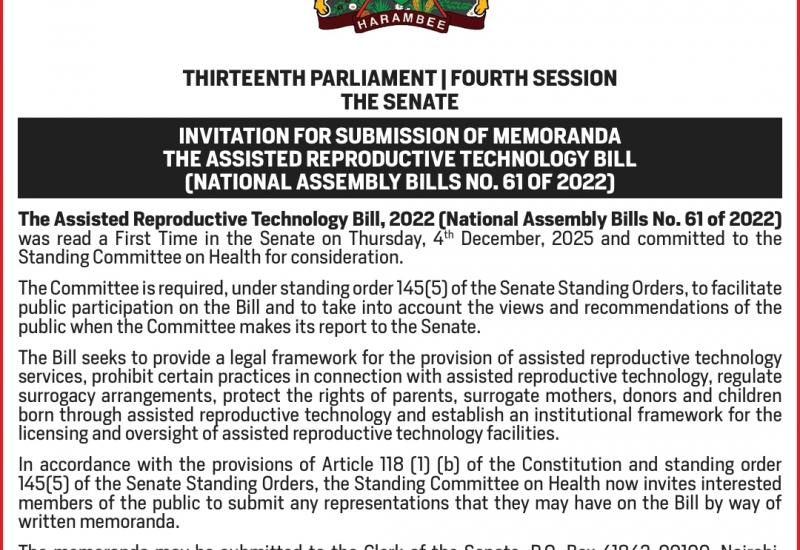 INVITATION FOR SUBMISSION OF MEMORANDA 