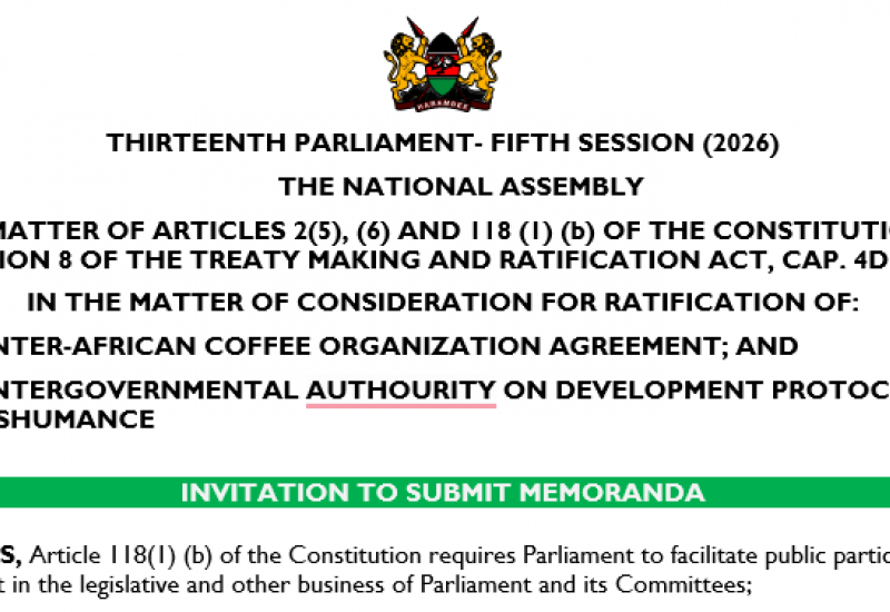 INVITATION TO SUBMIT MEMORANDA