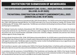 INVITATION FOR SUBMISSION OF MEMORANDA 